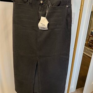 Dark Gray Denim Skirt